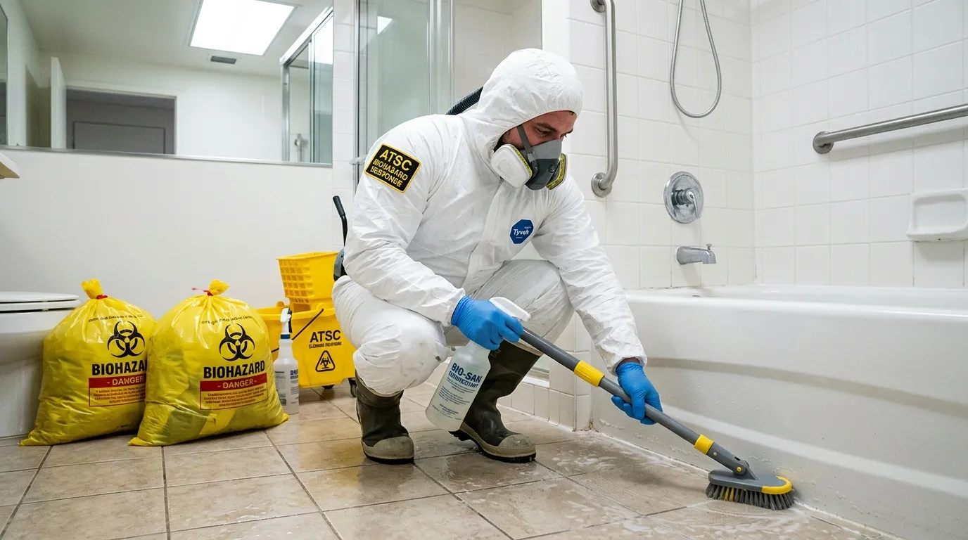 Decontamination equipment deployed for Blood Cleanup in Steubenville